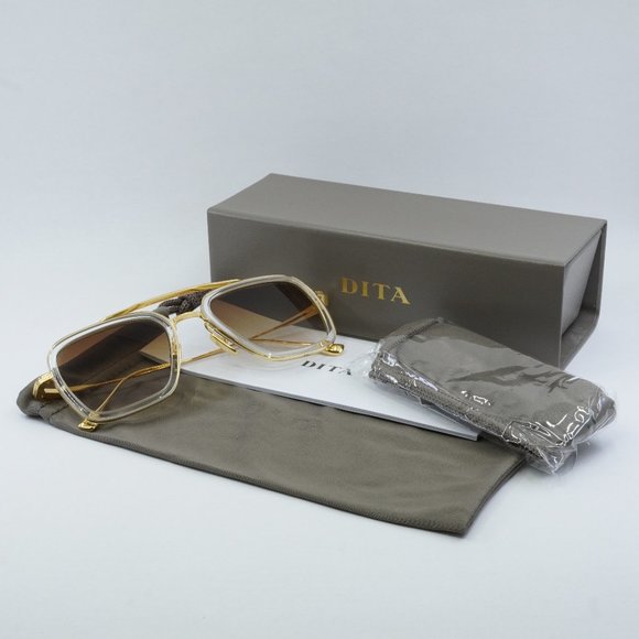 Dita FLIGHT-006-7806-L Sunglasses - Crystal/Gold/Brown Gradient - Picture 10 of 10